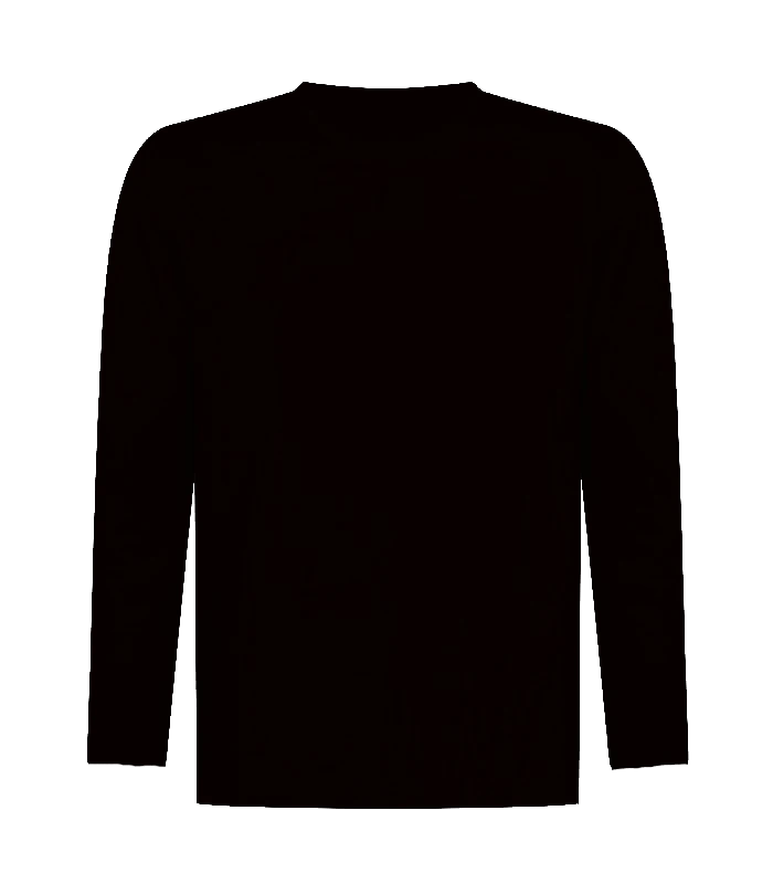 Polera Polo Manga Larga - Negro (S, M, L, XL)